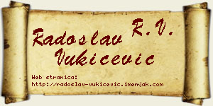 Radoslav Vukičević vizit kartica